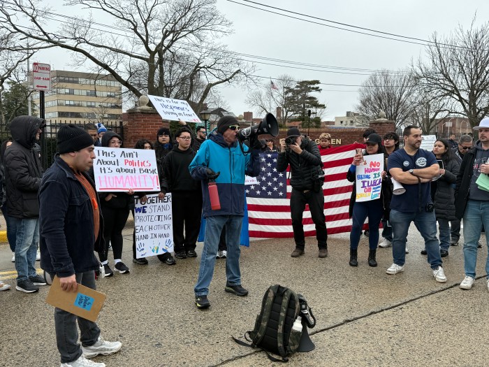 Port Washington Rapid Response Network member David Chapman shared his experience being arrested after protesting ICE last year.