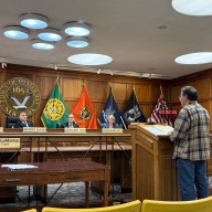 A Syosset resident went back and forth with Oyster Bay Town Supervisor Joseph Saladino about the survey of Stillwell Woods Park and Preserve.
