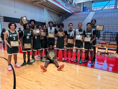 The Holy Trinity High School Varsity boys basketball team won the state championship.