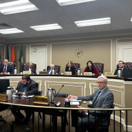 The Town of North Hempstead Town Board hears public comments from resident Peter Gaffney at its Wednesday, March 4, meeting