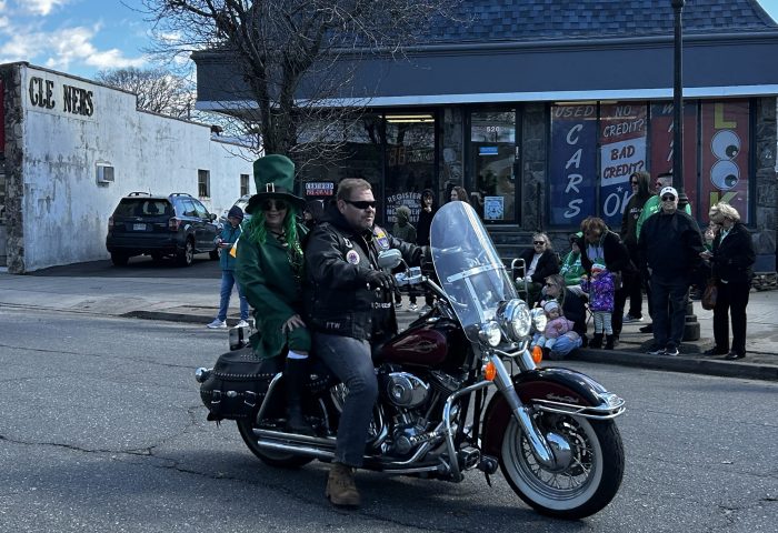 Parade-goers at the Massapequa St. Patrick's Day Parade.