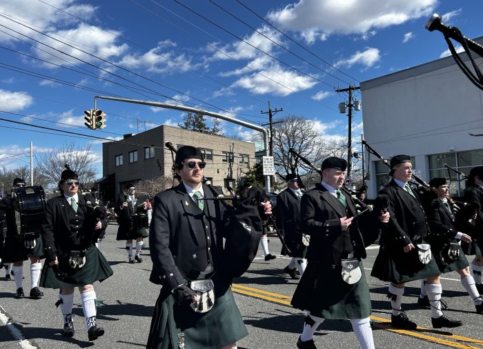 Bagpipers at the Massapequa St. Patrick's Day Parade on Saturday, March 14.
