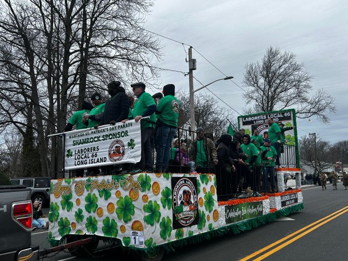 Parade-goers at the Wantagh St. Patrick's Day Parade on Sunday, March 15.