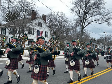 Bagpipers at the Wantagh St. Patrick's Day Parade on Sunday, March 15.