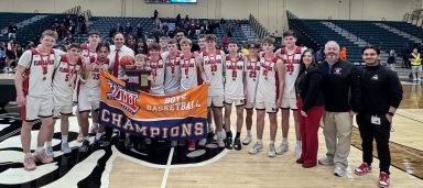Floral Park Memorial High School's varsity basketball team took home the Class A county championship title.