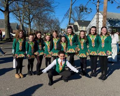 Parade attendants at the New Hyde Park St. Patrick's Day Parade on Saturday, March 14.