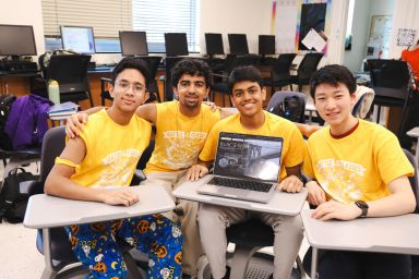 Jericho High School’s award-winning team of sophomores created a project titled ‘ReACT-SHM: Responsive Concrete Technology,’ an innovative solution aimed at transforming the future of infrastructure safety.