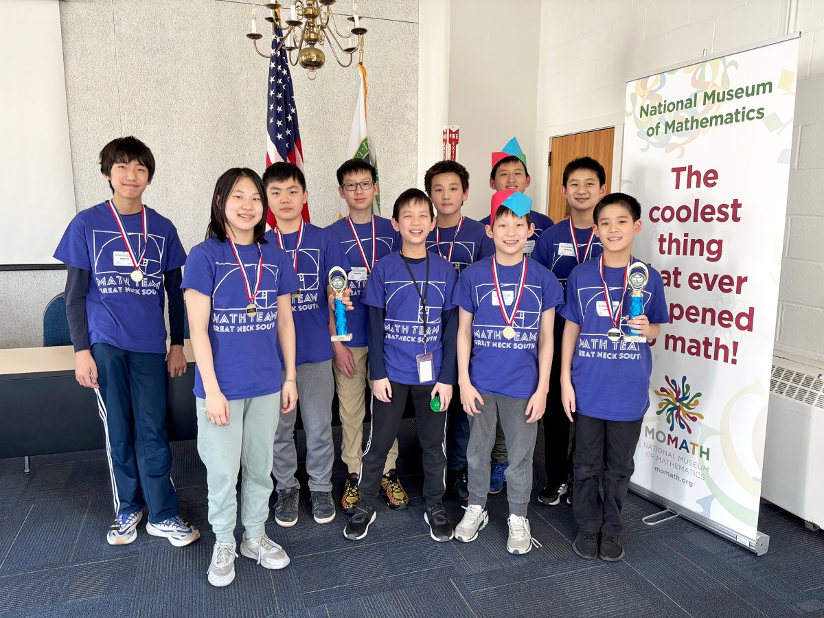 Great Neck South Middle School teams place 1st and 2nd at Long Island Regional MoMathlon