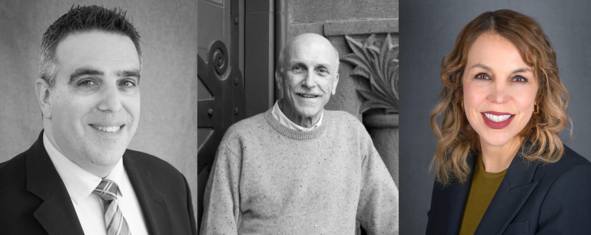 The Village of Sea Cliff Board of Trustees' Nicholas Pinto (L.) and George Williams (C.) are running for reelection, while Christine Hughes (R.) is running for Village Justice.