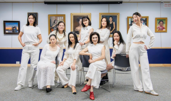 Nine women artists are featured in the “Between Us” exhibit showing at Jericho Library until March 30.