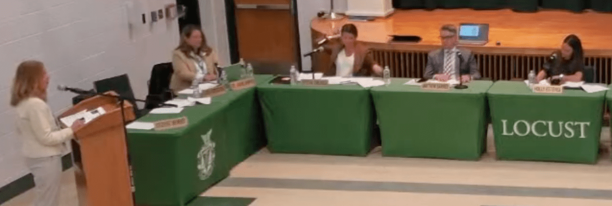 Karen Horoszewski, the Locust Valley Central School District’s assistant superintendent for business, presented parts the budget to the board of education.