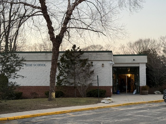 The West Side Elementary School in Syosset was severely damaged by an electrical fire.