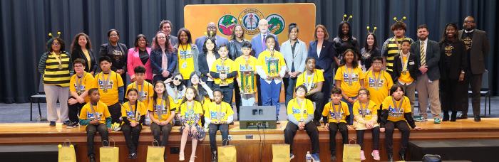 The Westbury School District's annual spelling bee brought community members together as elementary and middle school students competed.