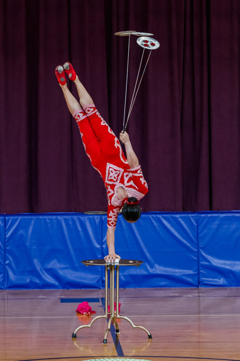 Acrobat Li Liu dazzles Oyster Bay-East Norwich students