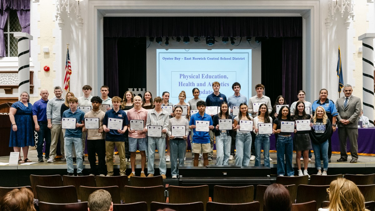 Oyster Bay-East Norwich athletes honored at March board of education meeting