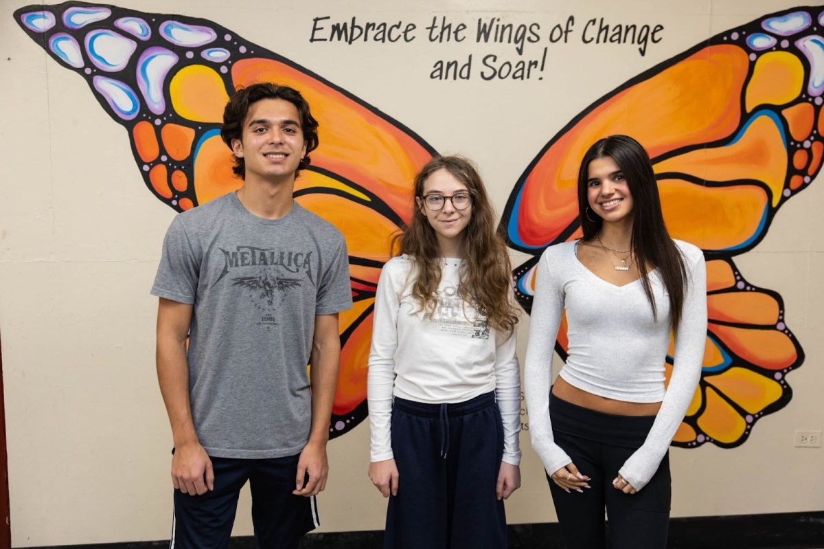Milo Walthers, Giorgina Dondero, and Gianna DiMaggio (L. to R.) were recognized for their artistic abilities.