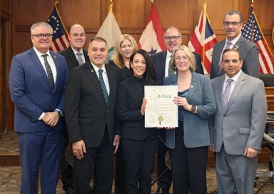 The Town of Oyster Bay board honored an Island Park pastor during Women's History Month.