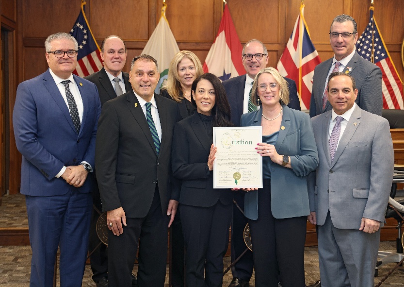 The Town of Oyster Bay board honored an Island Park pastor during Women's History Month.
