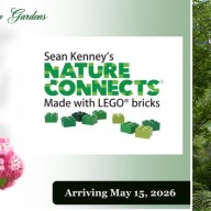 An exhibition featuring large-scale animal and nature-themed sculptures built from LEGO pieces by Sean Kenny will be on display at Old Westbury Gardens.