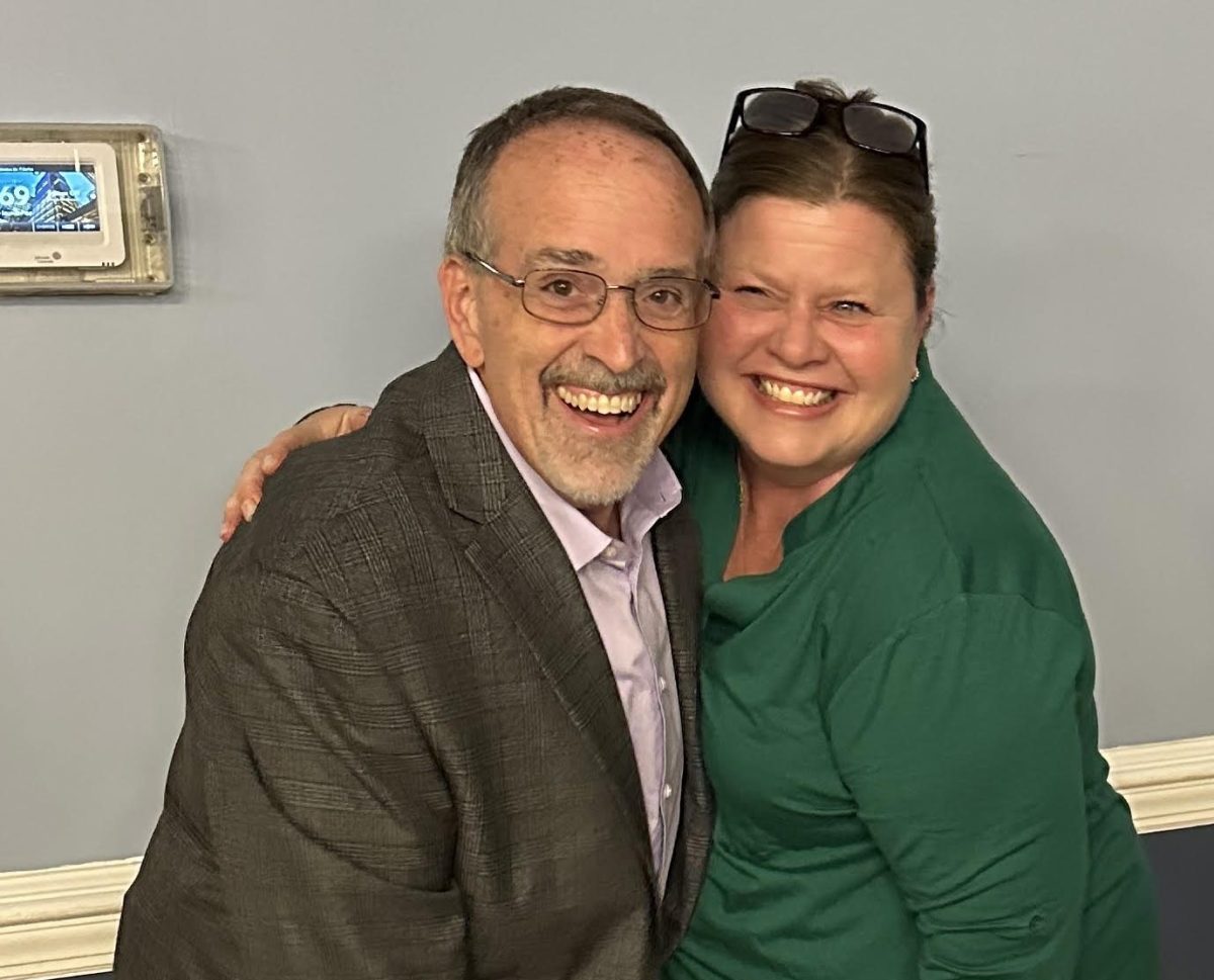 Trustees Michael Longobardi (L.) and Jennifer Stewart (R.) won reelection unopposed in Floral Park.