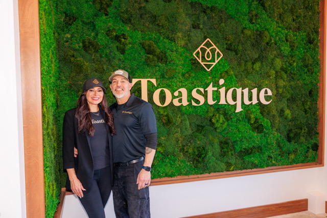 Husband and wife co-owners Chris and Andrea Pedersen opened the first Toastique location on Long Island in February.